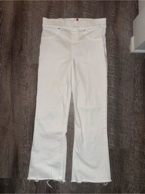 SPANX White Leggings with Red Logo Tag